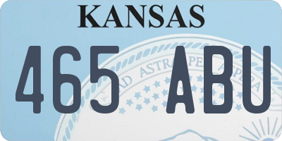 KS license plate 465ABU