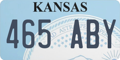 KS license plate 465ABY