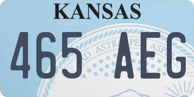 KS license plate 465AEG