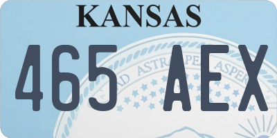 KS license plate 465AEX