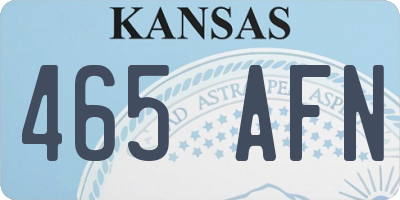 KS license plate 465AFN
