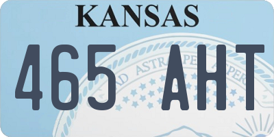 KS license plate 465AHT