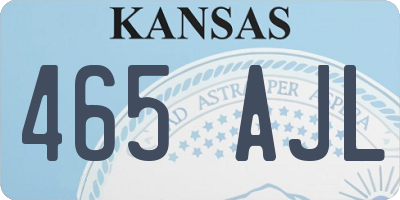 KS license plate 465AJL