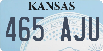 KS license plate 465AJU