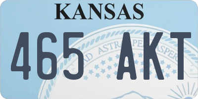 KS license plate 465AKT