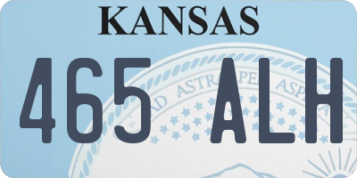 KS license plate 465ALH