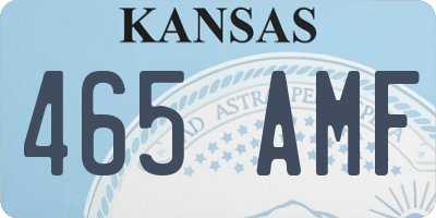 KS license plate 465AMF