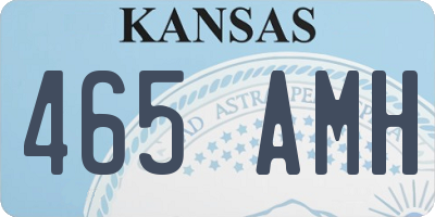 KS license plate 465AMH