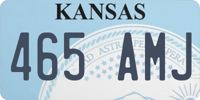 KS license plate 465AMJ