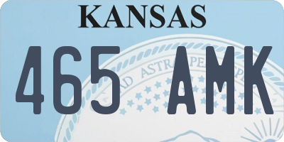 KS license plate 465AMK