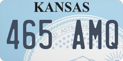 KS license plate 465AMQ