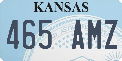 KS license plate 465AMZ