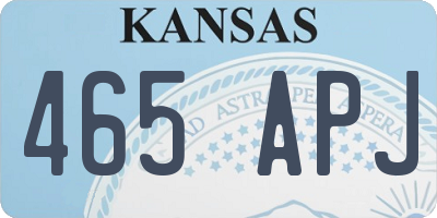 KS license plate 465APJ