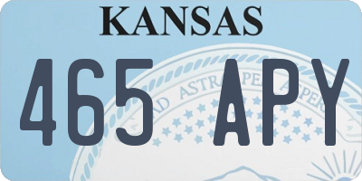 KS license plate 465APY