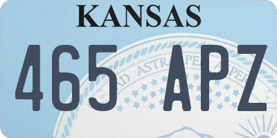 KS license plate 465APZ