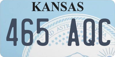 KS license plate 465AQC