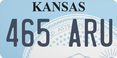 KS license plate 465ARU
