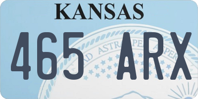 KS license plate 465ARX