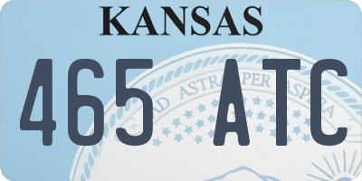KS license plate 465ATC