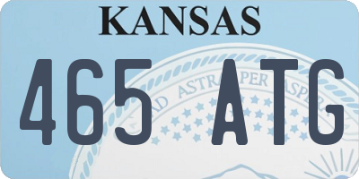 KS license plate 465ATG