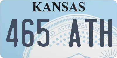 KS license plate 465ATH