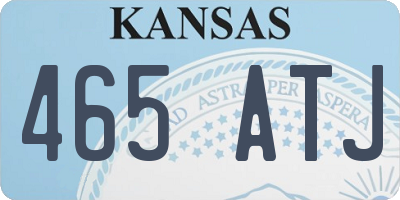 KS license plate 465ATJ