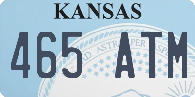 KS license plate 465ATM