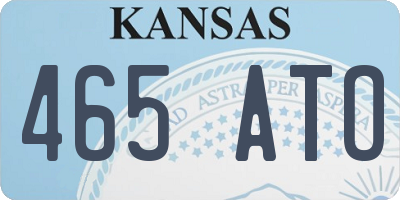 KS license plate 465ATO