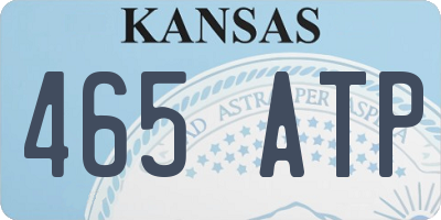 KS license plate 465ATP