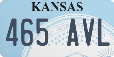 KS license plate 465AVL