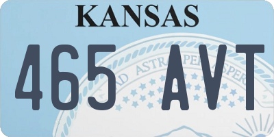 KS license plate 465AVT