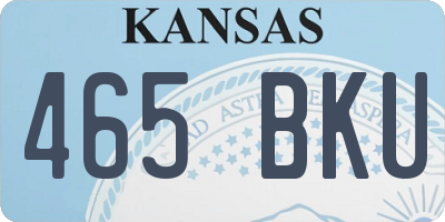 KS license plate 465BKU