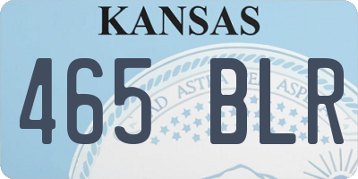 KS license plate 465BLR