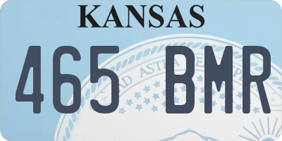 KS license plate 465BMR