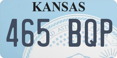 KS license plate 465BQP