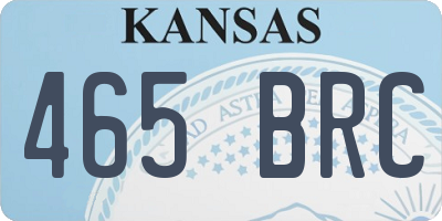 KS license plate 465BRC