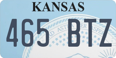 KS license plate 465BTZ