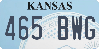 KS license plate 465BWG
