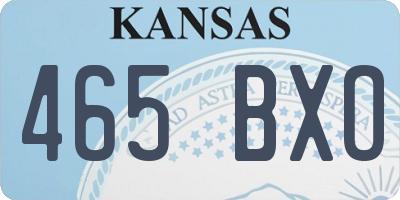 KS license plate 465BXO