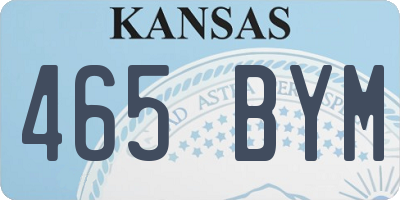 KS license plate 465BYM