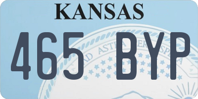 KS license plate 465BYP