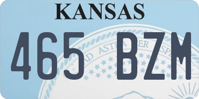 KS license plate 465BZM
