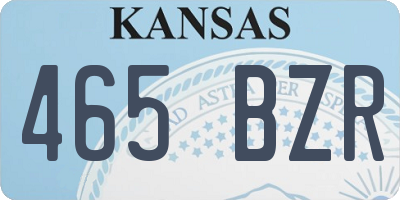 KS license plate 465BZR