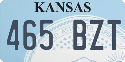 KS license plate 465BZT