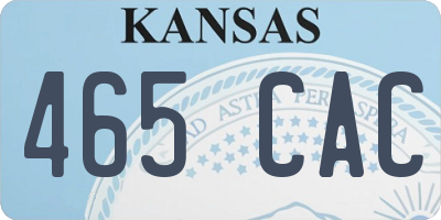 KS license plate 465CAC