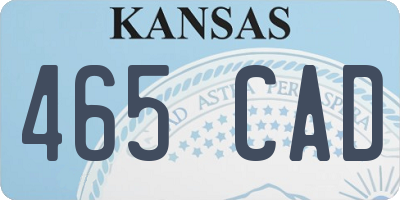 KS license plate 465CAD