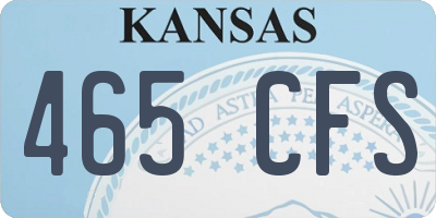KS license plate 465CFS