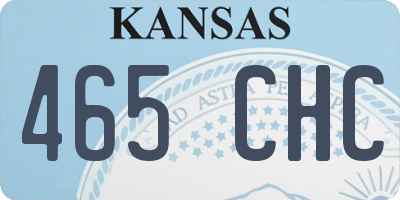 KS license plate 465CHC
