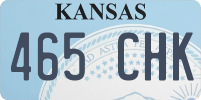 KS license plate 465CHK