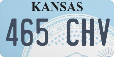 KS license plate 465CHV